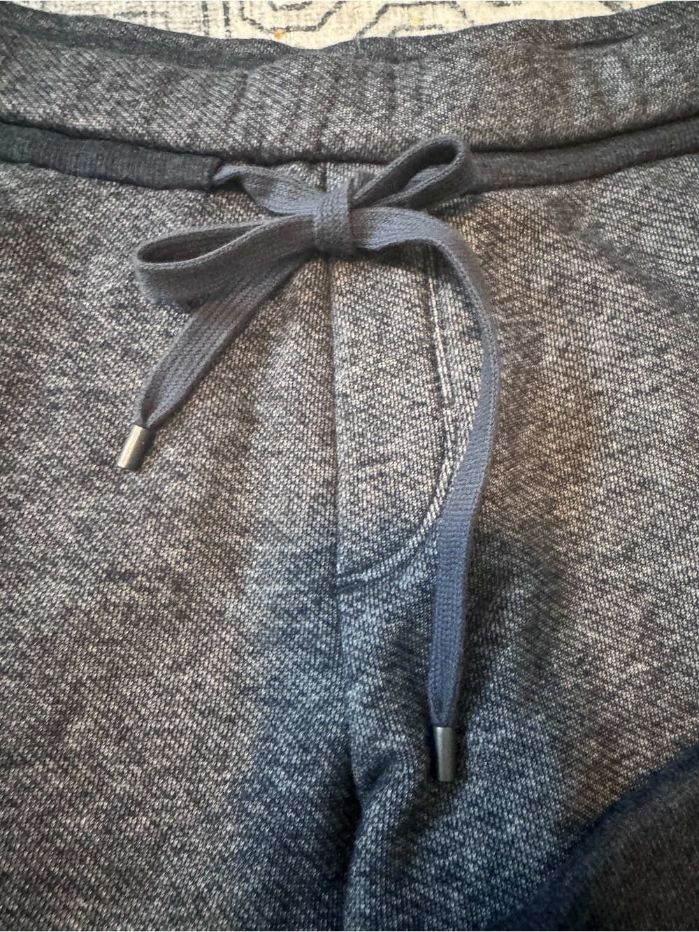 NWOT Vince Women’s Rib Cuff Jogger Sweatpants Heather Indigo Blue 100% Cotton M - Picture 10 of 11